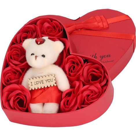 Boîte Cadeau Savon Parfumé en Cœur, Décor Romantique Salle de Bain, Idée Cadeau Originale, Fleur de Douceur (1/5)