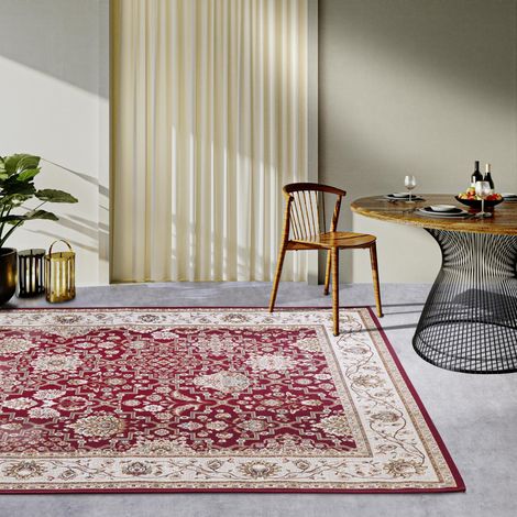 Tapis Oriental pour intérieur et extérieur - Tissage Plat - Design Oriental Classique - Résistant aux intempéries et aux UV - pour Balcon, terrasse, Jardin (1/5)