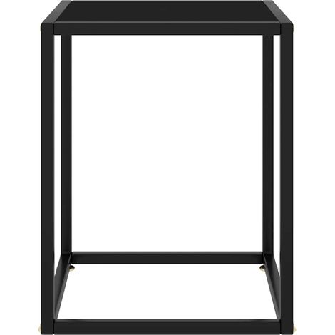 Maison Exclusive - Couchtisch Schwarz mit Schwarzem Glas 40x40x50