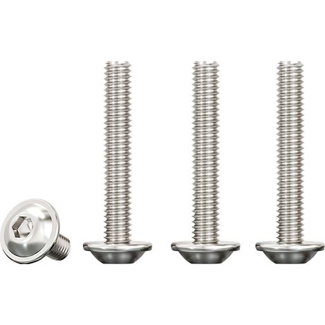 Vis à Tête Cylindrique à Six Pans Creux, M5x35mm Vis à Bride Acier Inoxydable A2 V2A Boulon à Tête Hexagonale pour Les Connexions Mécaniques, 20 Pièces (1/5)