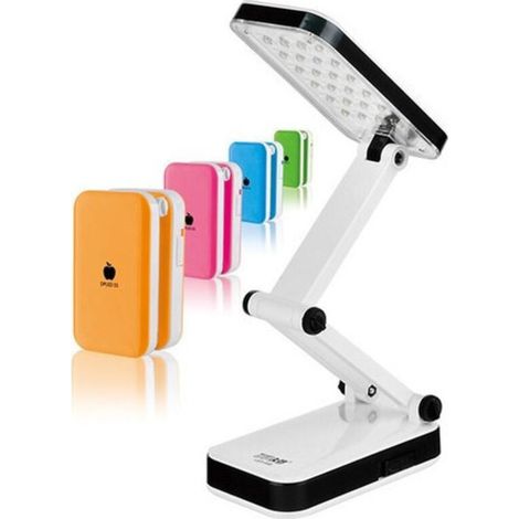 Lampe De Table D'urgence Rechargeable Pliable 24 Led Lumière Blanche