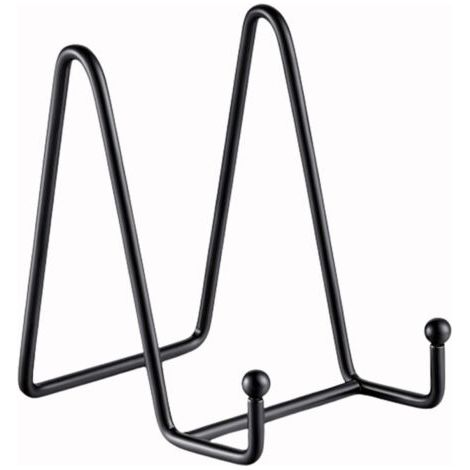 Support chevalet pour assiette décorative – Métal noir – Présentoir cadre photo – Utilisation durable pour art et livres