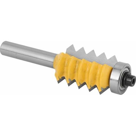 Jeu de Mèches de Défonceuse, 8 Tiges de Fraise à Bois, Rail de Fraise, Fraise à Joint Réversible, Fraise à Bois, Fraise à Bois avec Conception Anti-retour,(Couteau à tenon multi-dents 8X30) (1/5)