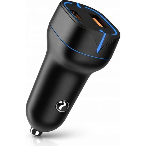 Caricabatterie da auto per presa accendisigari USB-C PD QC 3.0 3A rapido (1/4)