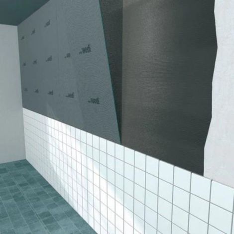 Wedi – Panneau d'isolation en mousse XPS 260 x 120 x 1,25 cm – Étanchéité et isolation thermique – Compatible carrelage et revêtements