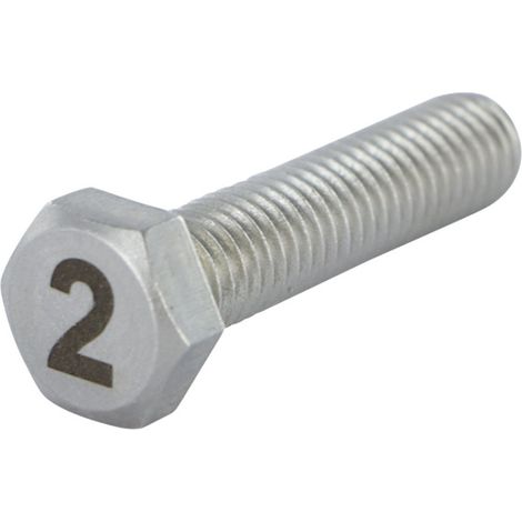 Vis métaux Tête hexagonale TH 8X35 Inox A4 Gravure CHIFFRE 2-1 pièce