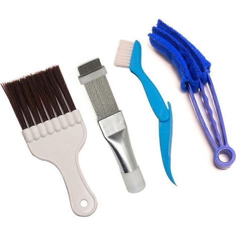 Ensemble de 4 brosses de nettoyage pour ailettes de condenseur de climatiseur, usage domestique (1/5)