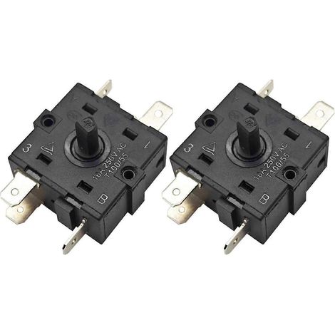Lot de 2 sélecteurs de vitesse rotatifs de rechange pour ventilateur de cuisine/maison intérieure (1/4)