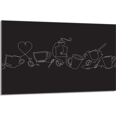 Glasschutzplatte für Herd 80x52 Schwarz (1/5)