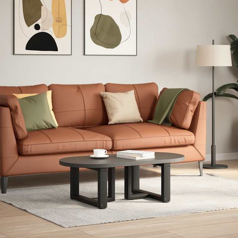 Maison Exclusive - Couchtischbeine T-Form 2 Stk. Schwarz 40x25x(3