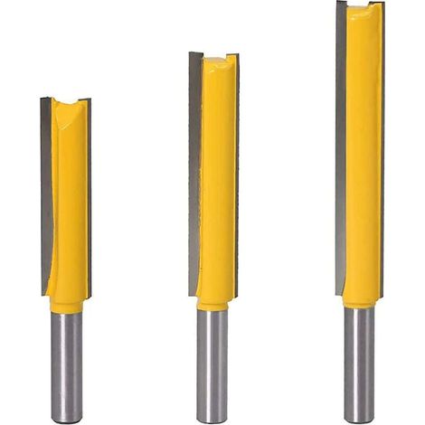 JOORRT8mm piste tige droite mâchoire outils de travail carbure bois moulins bois 3 pièces Extra longs moulins droits 81/250, 81/263, 81/2