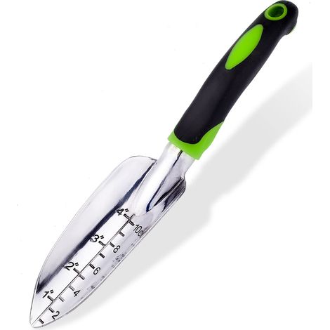 Transplantoir et pelle pointue — Dotés de poignées ergonomiques, douces et antidérapantes idéaux pour planter, repiquer, désherber, déplacer et niveler la terre — (1/5)