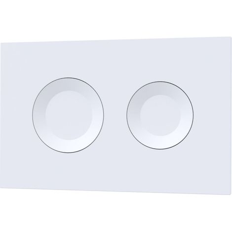 Round Dual Flush Push Button White