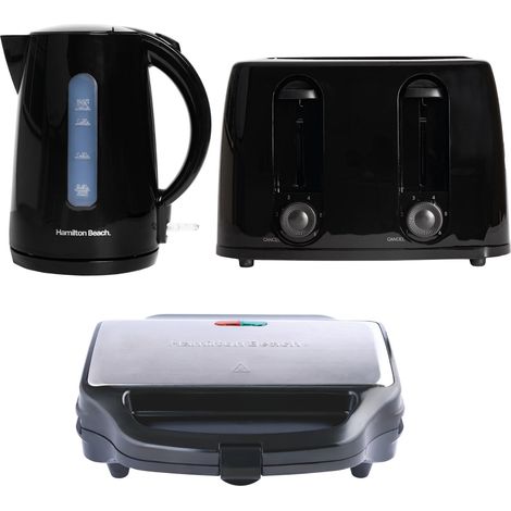 Kettle, Toaster & Deep Fill Sandwich Toaster Set, Essentials Collection by Hamilton Beach