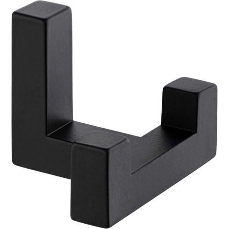 Tetris Wall Hook, Solid Black Steel Coat Rack for Coats, Towels, Hats, Clothes and Bathrobes, Durable Accessory for Bedroom, Bathroom, Cloakroom, 40 x 52 mm