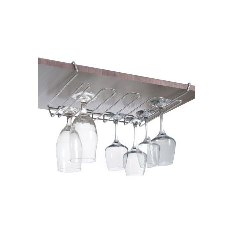Porte verres Metaltex My Crystal argenté 38x26 cm (1/5)