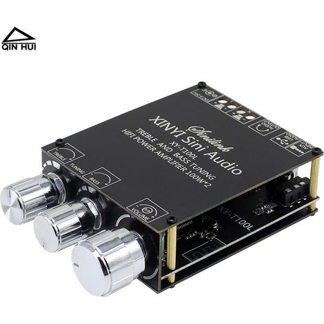 Carte d'amplification numérique Bluetooth 5.0, boîtier haut-parleur haute puissance 2100W, module d'amplification audio double canal 2.0. (1/4)