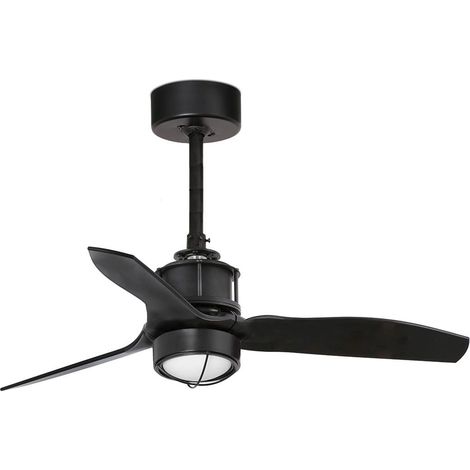 FARO Ventilador de techo Ø810 mm 3 aspas negras 3000K color negro opaco material acero JUST FAN S FARO-334241N