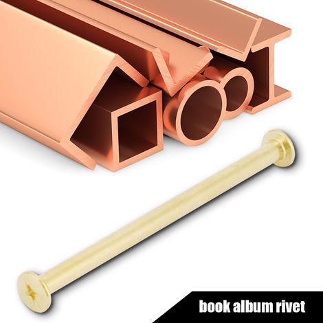 5 Stück M5 Flachkopf-Buchalbum-Nieten-Schraubenset DIY-Bastelnieten (M575) (1/5)