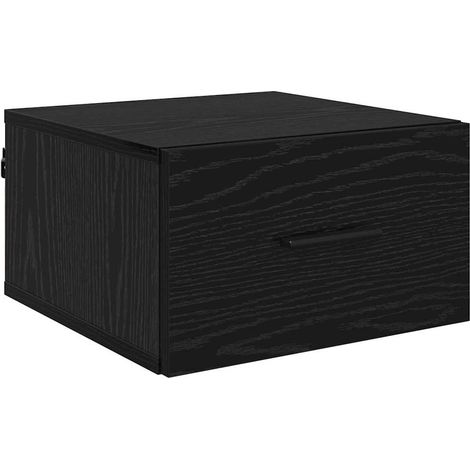 Maison Exclusive - Armadio da Notte Rovere nero 35 x 35 x 20 cm Legno multistrato