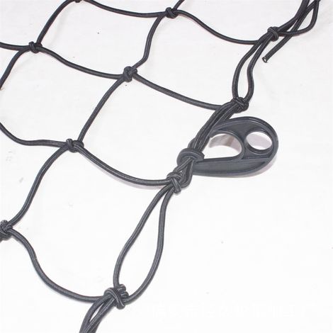 Filet de toit de voiture en maille élastique avec corde à bagages, organisateur de porte-bagages (1/4)