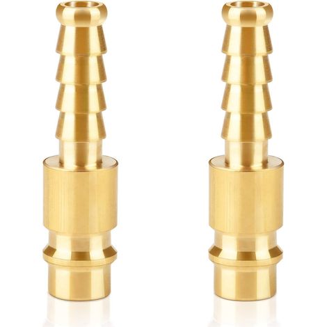 2 Raccord air comprimé 8 mm, laiton mâle, système allemand, pour tuyau, pistolet (1/5)