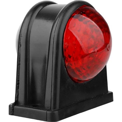 2 Pièces Feux de position latéraux LED 12V / 24V Fixation au châssis pour camions et camions bennes - Double indicateur latéral lampes pour remorque camion van bus (1/2)