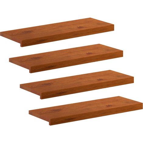 Nez de marche 4 pièces 80 x 25 x 2 cm Marron