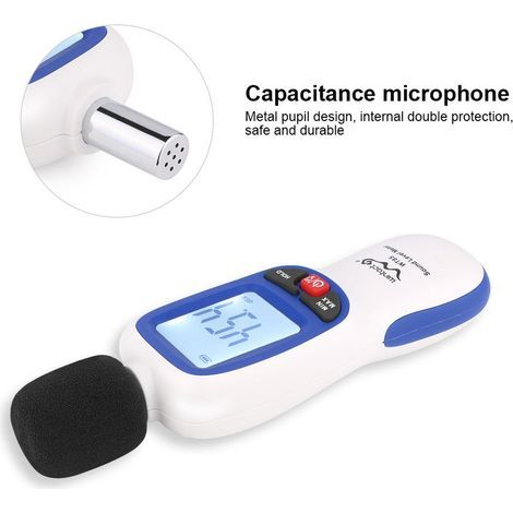 WT85 Digitales Schallpegelmessgerät – Digitaler Geräuschdetektor (Dezibel) – Audio-Diagnosegerät – 30 bis 130 dB (1/3)