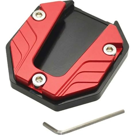 (rouge) Coussinet de béquille latérale pour moto, base de stationnement, coussinet d'extension pratique pour le pied de la béquille latérale maxpower (1/4)