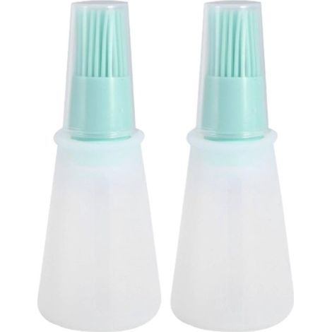 Dailygoods – Silikonflaschen-Set (2 Stück) – Hitzebeständiger Bürstenkopf (1/5)