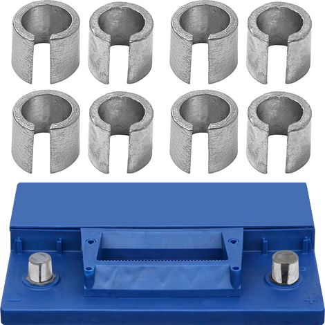 Lot de 8 manchons universels pour bornes de batterie de voiture, adaptateurs de borne d'anode pour bateau, camping-car, fourgonnette (1/5)