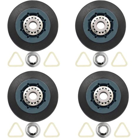 Lot de 4 rouleaux de tambour de sèche-linge de rechange W10314173 compatibles avec le kit de support de tambour de sèche-linge WPW10314173-AquaForge (1/5)