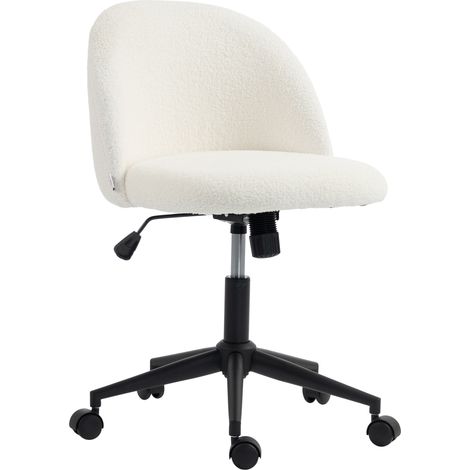 Chaise de Bureau Ergonomique Hauteur Réglable Roulettes Crème, salle à manger, repas conviviaux (1/5)