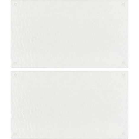 Planches à découper, 2 pièces, transparentes, motif bulles, verre trempé (1/4)