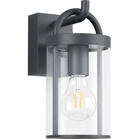 Outdoor Wall Light, Aluminum Iron, E27 Socket, IP44 Waterproof, Anthracite, For Garden Patio Balcony (1/5)