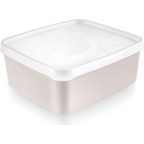 Boite alimentaire avec couvercle beige 650 ml (1/5)