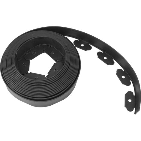 Kit bordure paysage PE forme L sans déformation facile sans creuser pour aménagement extérieur noir 5x5x1000cm/2x2x393.7in (1/5)