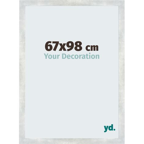 yd. - Cadre photo 67x98 - Argent Brillant Vintage - MDF - Mura