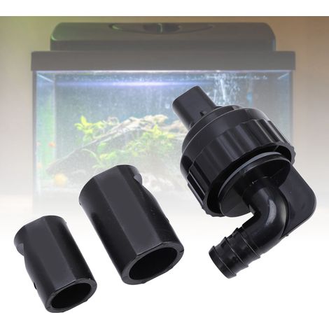 Accessoires de Tuyau d'Aquarium Raccord Silencieux à Débit Lent Sortie d'Eau Orientable Kit de Connexion de Tuyau Noir - AUTRES (1/5)