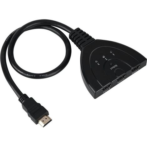 Convertisseur Audio HDMI Commutateur de Commutation Vidéo 1080P Câble de Conversion pour Adaptateur de Signal Fractionné HDMI 3 en 1 Sortie(50cm) (1/5)