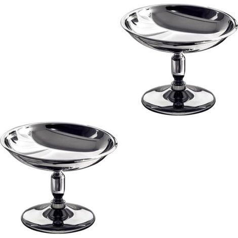 2 mini ciotole da dessert, coppette per gelato, coppette da dessert in acciaio inox, coppette da parfait riutilizzabili, coppette da dessert alte per frutta secca, frutta, budino, snack (1/5)