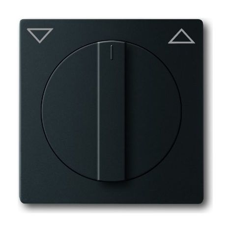Busch-Jaeger Plaque centrale avec impression Symbole "Flèches" pour volet, bouton rotatif noir mat - Plateforme 63 (1740-885), 2CKA001710A3894