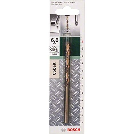 Bosch 2609255076 - Punta da trapano per metallo rettificata HSS-Co DIN 338, lunghezza 109 mm, diametro 6,8 mm (1/4)