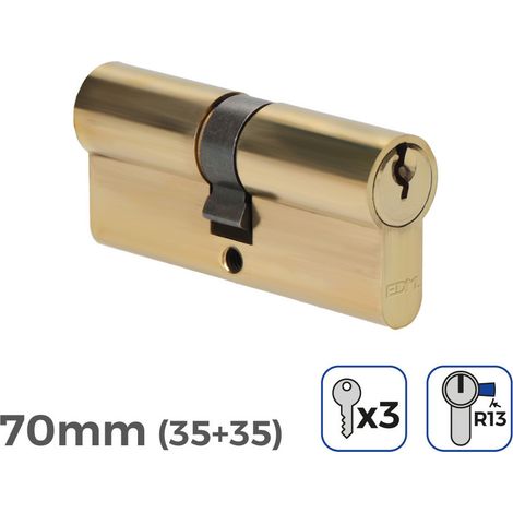 Cylindre De Porte Edm 70mm Sécurité Renforcée, 5 Clés Incluses - Edm (1/3)