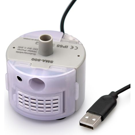 Pompe à eau Miniature pompe à eau USB fontaine à boire pour animaux de compagnie avec pompe à eau ronde silencieuse pompe à eau 606058mm blanc 1pc (1/5)
