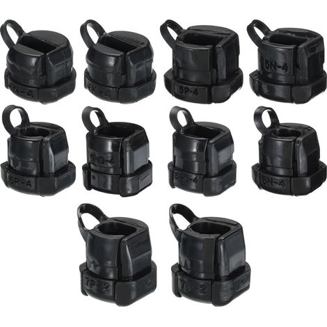 Cord Connector - Strain Relief Boot Sleeve - For Electric Cable Insulation Protection - Assortment 6 Sizes - 100 pcs (1/5)