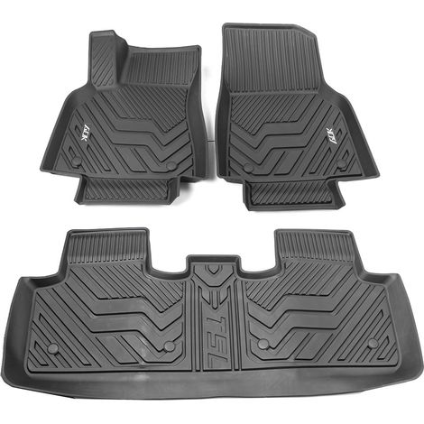 Tapis de sol monocouches adaptés aux Tesla Model 3/Y (conduite à gauche), tapis anti-poussière en TPE résistant aux intempéries - TPE - Modèle Y dédié à la conduite à gauche - Tapis de sol en TPE (1/4)