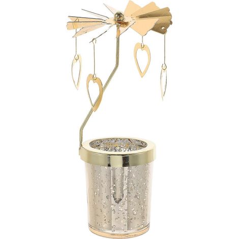 Bougeoir de bureau, bougeoir parfumé, bougeoir rotatif en métal pour fête-17X7.5X7.5CM-Golden2 (1/3)