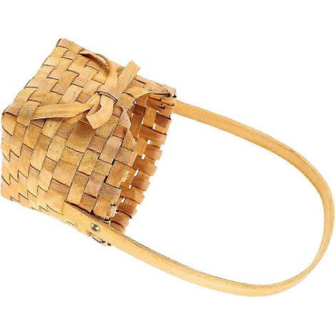 Panier tressé portable à main, panier de rangement tressé, panier décoratif tressé avec poignée (1/5)
